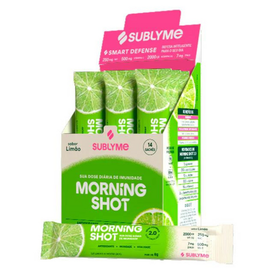 Morning Shot 14 Sachês Limão Fortalece Imunidade Sublyme 84g