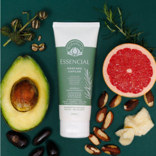 Máscara Capilar Essencial Vegana Reparação BioEssência 200ml