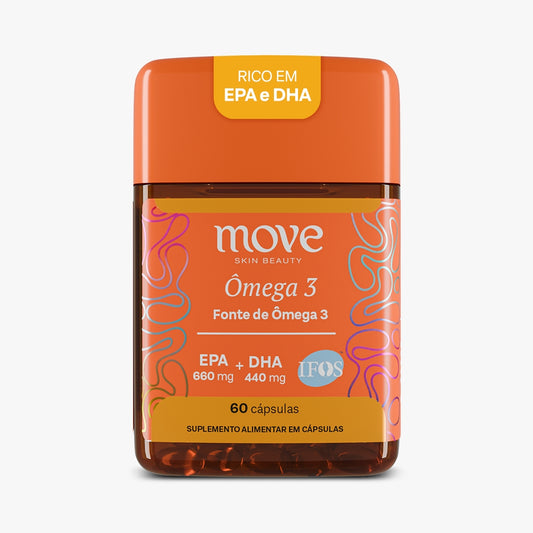 Ômega 3 Concentrado Move Skin Beauty 660EPA 440DHA IFOS™ 60 Cápsulas